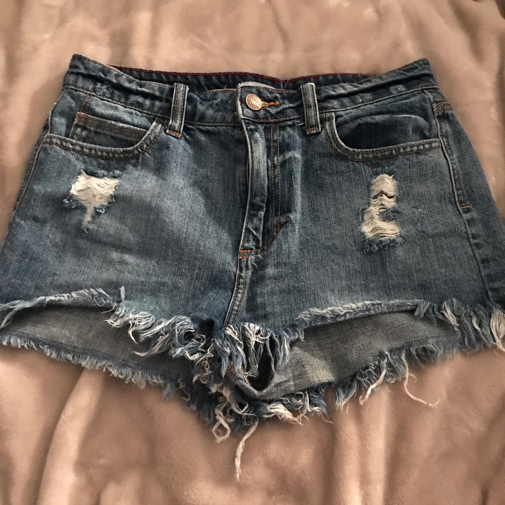 High rise jean  shorts
